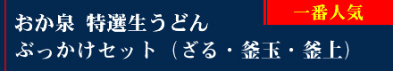 特選生うどんセット（ぶっかけ） 